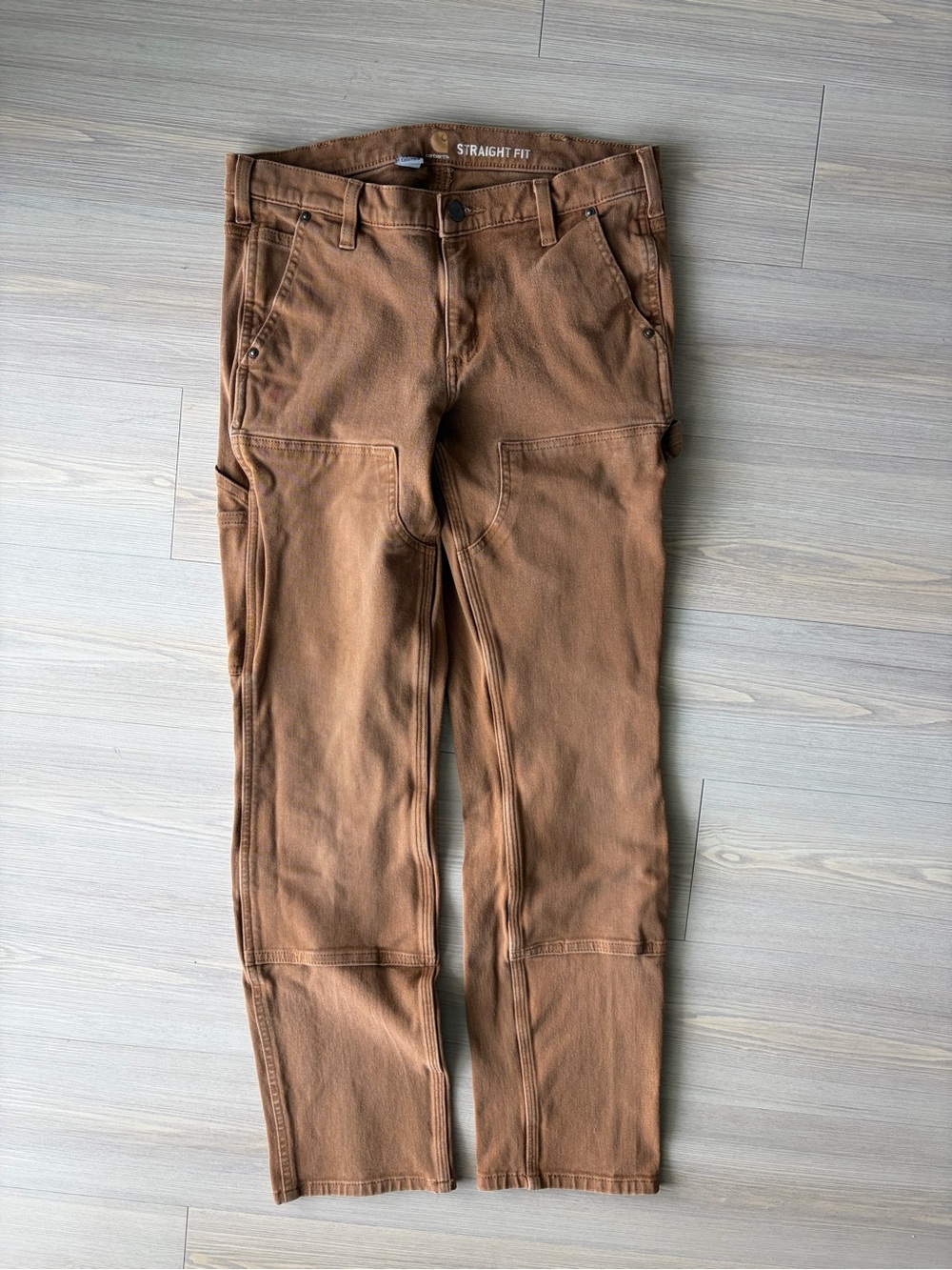 BOY’S TAN COLORED DOUBLE KNEE CARHARTT PANTS
